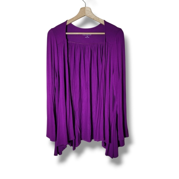 Soft Surroundings Draped Open-Front Cardigan Jacket 1X Flowing Knit Layering - Picture 1 of 6
